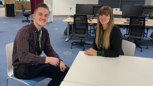 Alex, a social worker in South Gloucestershire Council's Waypoint team, and service manager Aimee Williams