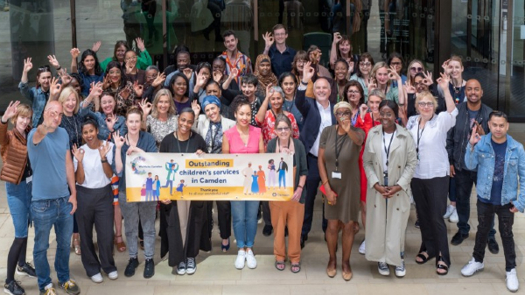 Camden council staff celebrate outstanding Ofsted rating (source: Camden council)