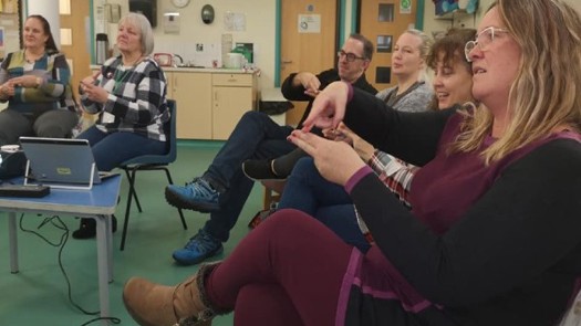 Foster carers and children services staff training and learning together. © LCC.