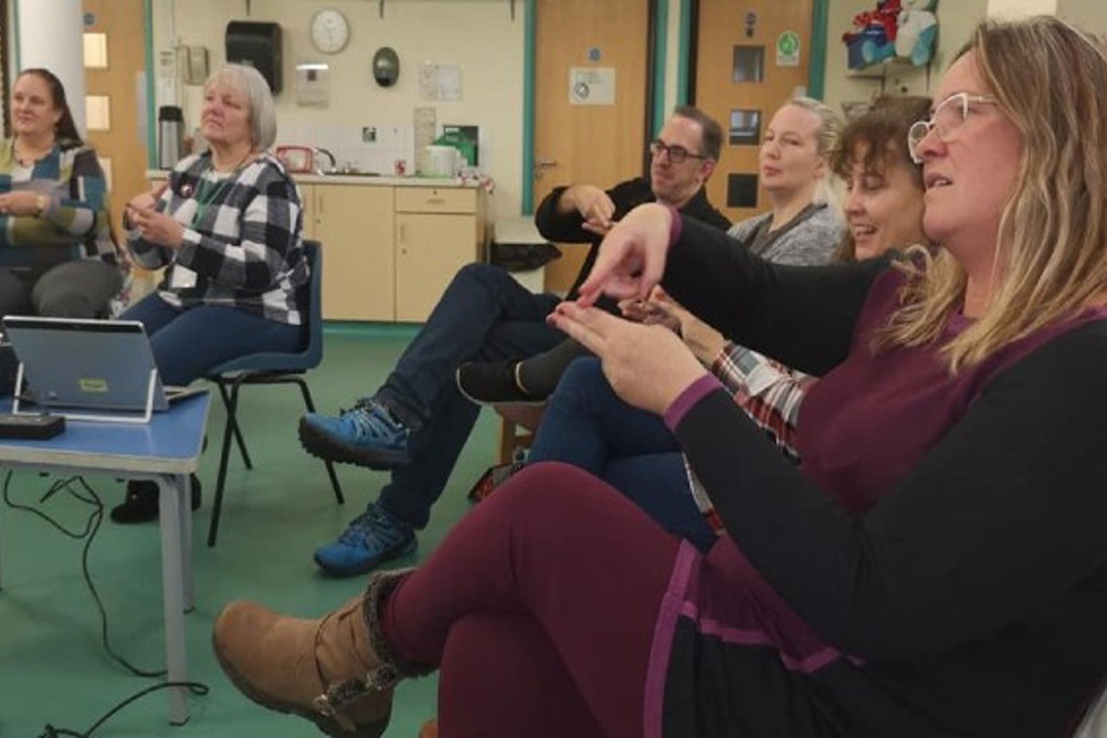 Foster carers and children services staff training and learning together. © LCC.