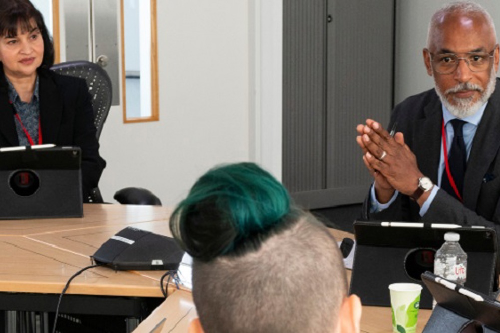 Image of hearing taken from website of Open University research project on fitness to practise (source: https://bit.ly/48PoimB)